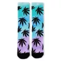 Green and Purple Weed Leaf Crew Socks at Spencer's