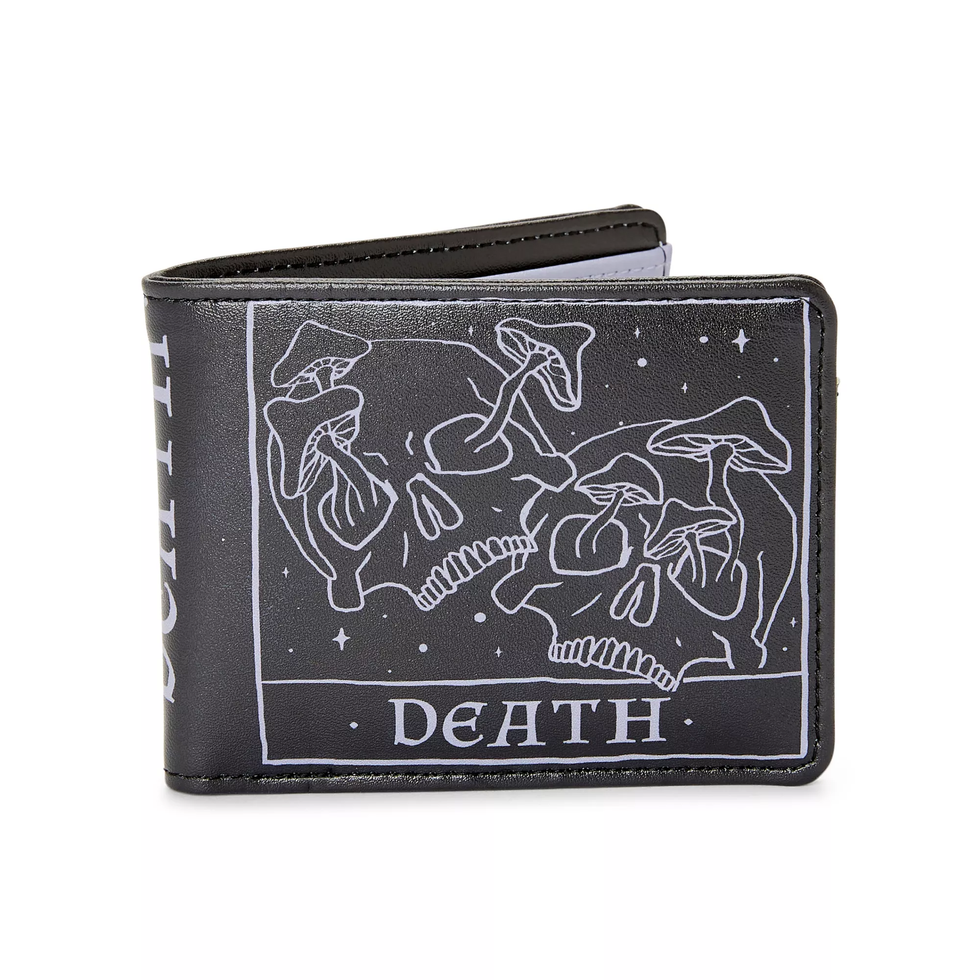 Death Skull Mushroom Bifold Wallet at Spencer's
