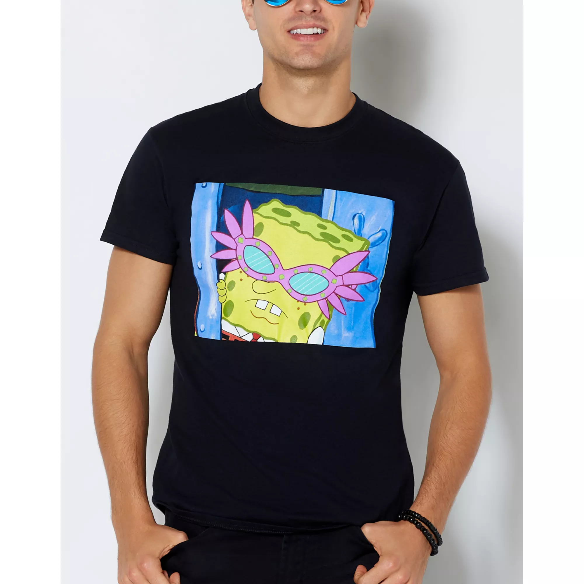 Spongebob Pink Sunglasses T Shirt at Spencer's