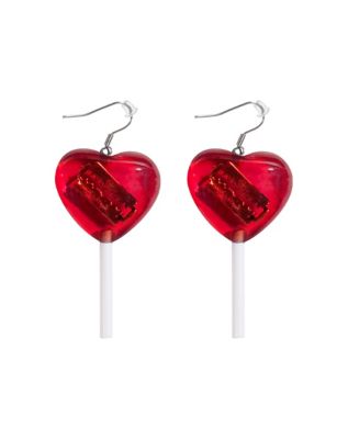 Lollipop store heart earrings