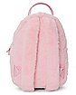 Faux Fur Pink Rainbow Mini Backpack