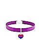 Bisexual Flag Heart Choker Necklace
