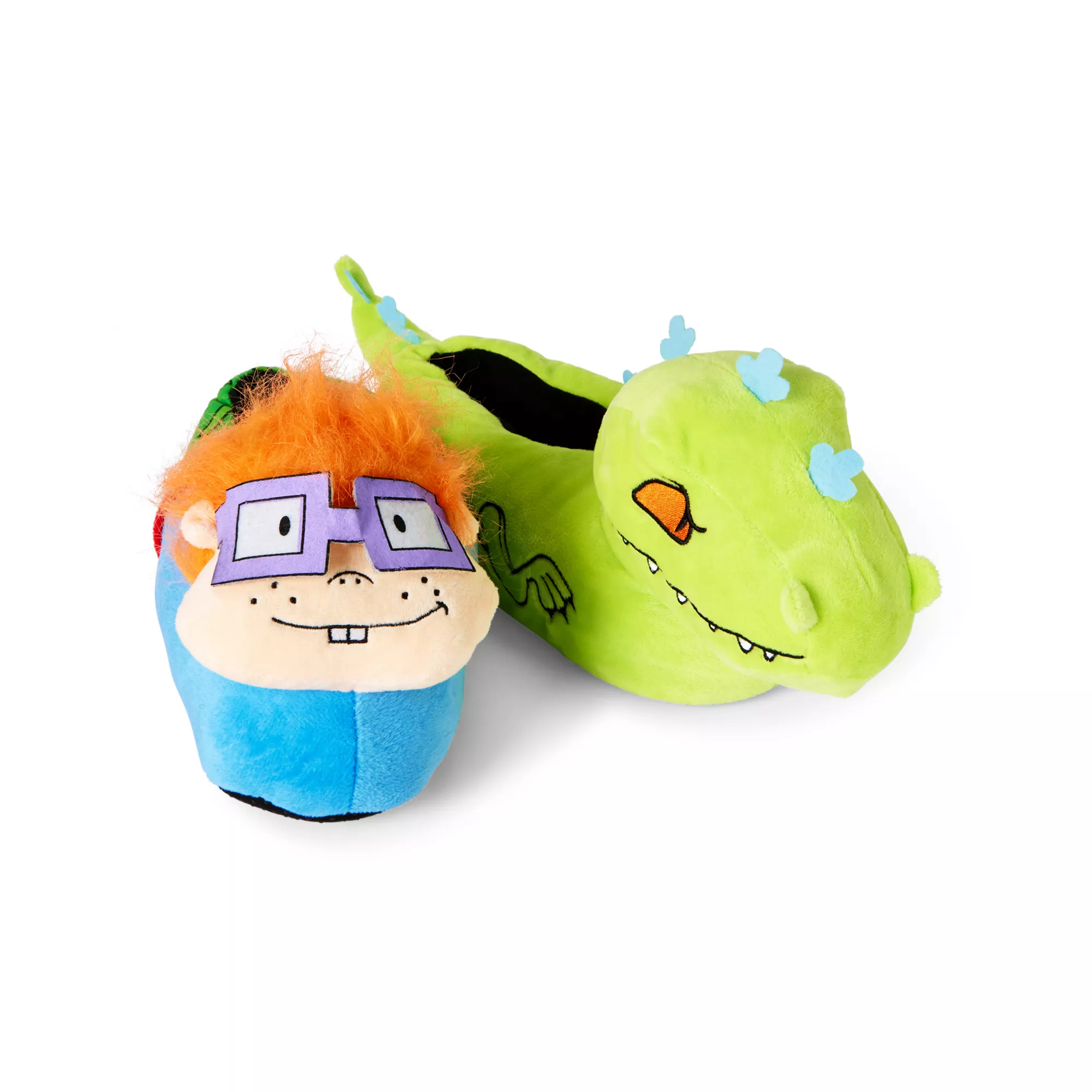 Reptar and Chuckie Plush Slippers - Rugrats at Spencer's