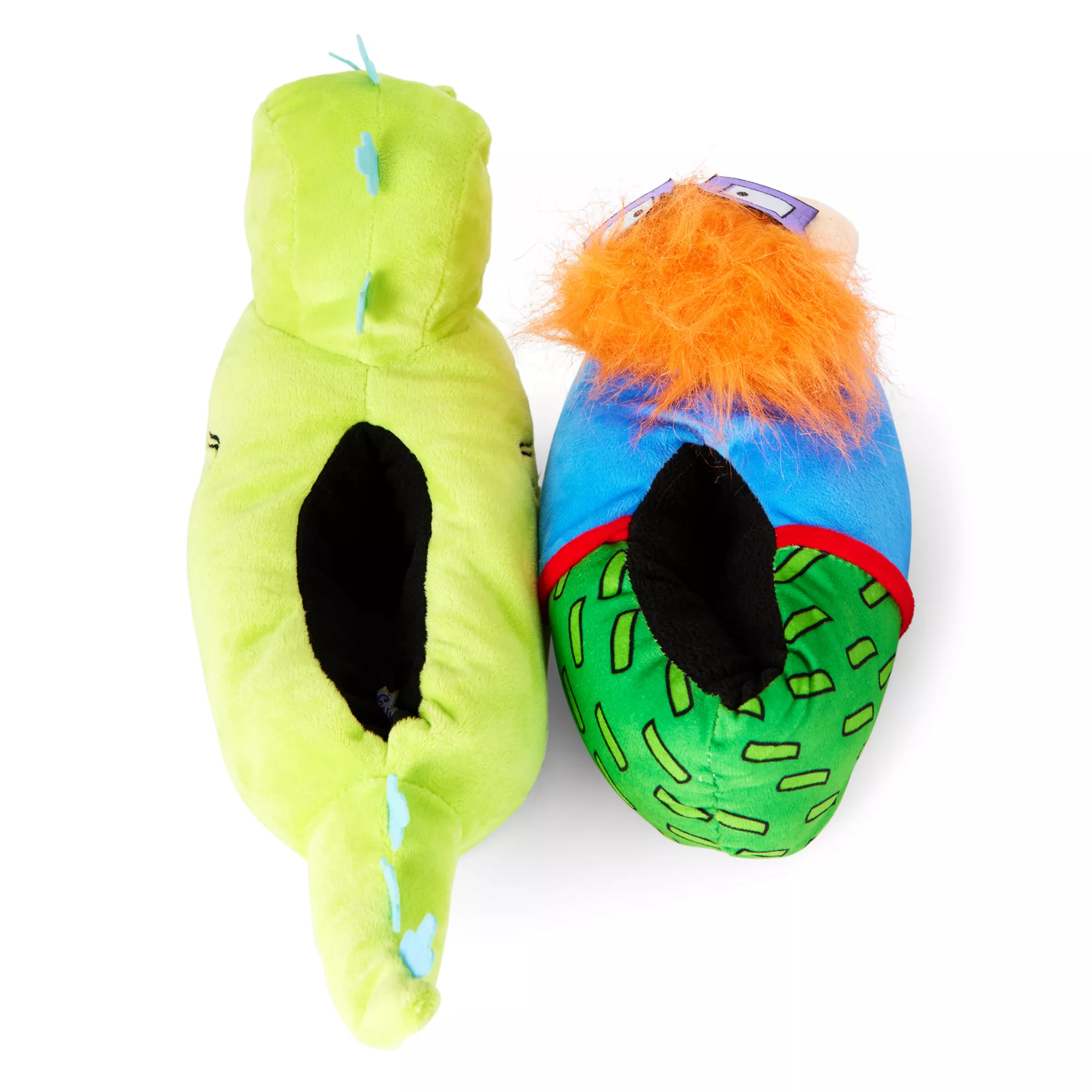 Reptar and Chuckie Plush Slippers - Rugrats at Spencer's