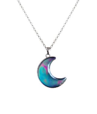 Crescent Moon Mood Chain Necklace