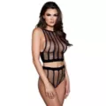 Mesh Halter Top and Panties Set at Spencer's