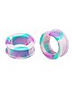 Pink and Blue Double Flare Tunnels