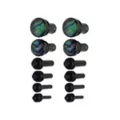 Multi-Pack Black Faux Abalone Plugs - 6 Pair at Spencer's
