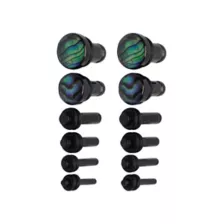 Multi-Pack Black Faux Abalone Plugs - 6 Pair at Spencer's