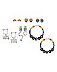 Multi-Pack Rainbow Love Wins Earrings - 6 Pair