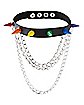 Rainbow 3 Chain Collar Choker Necklace
