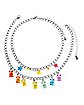 Gummy Bear and Star Chain Choker Necklaces - 2 Pack