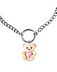 Fuzzy Bear Chain Choker Necklace