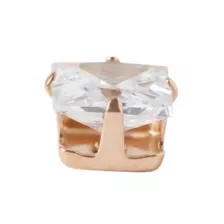Square CZ Rose Goldplated Stud Earrings - 20 Gauge at Spencer's