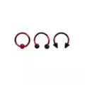 Multi-Pack Red and Black Ombre Septum Rings 3 Pack at Spencer's