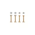 Prong Round CZ Labret Lip Rings 4 Pack - 16 Gauge at Spencer's
