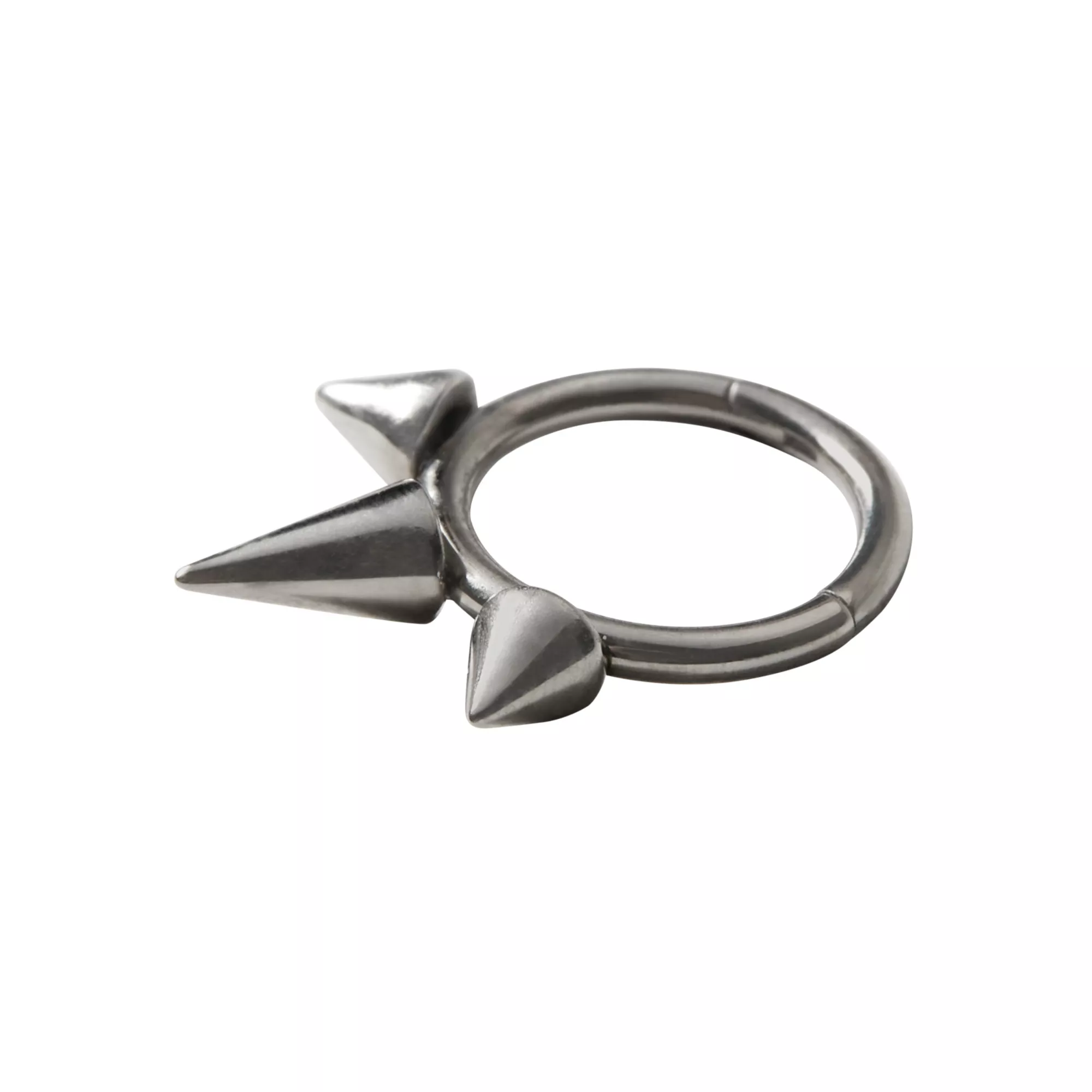 Silvertone Spike Titanium Septum Ring at Spencer's