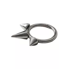 Silvertone Spike Titanium Septum Ring - 16 Gauge at Spencer's