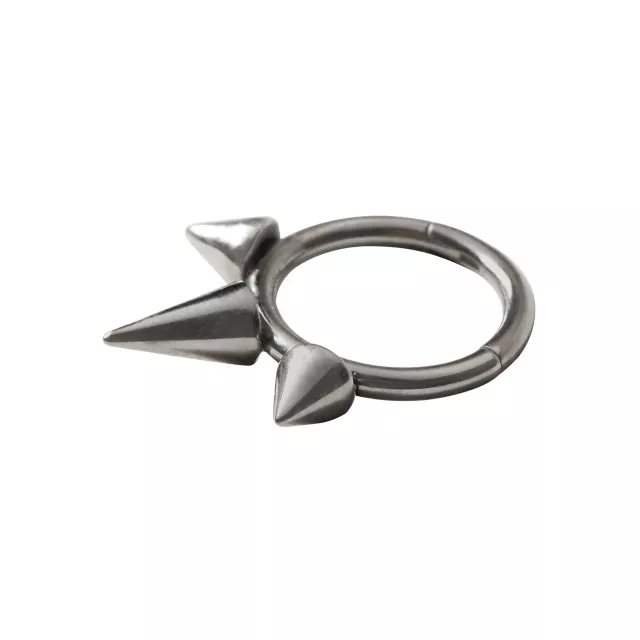 Silvertone Spike Titanium Septum Ring - 16 Gauge at Spencer's