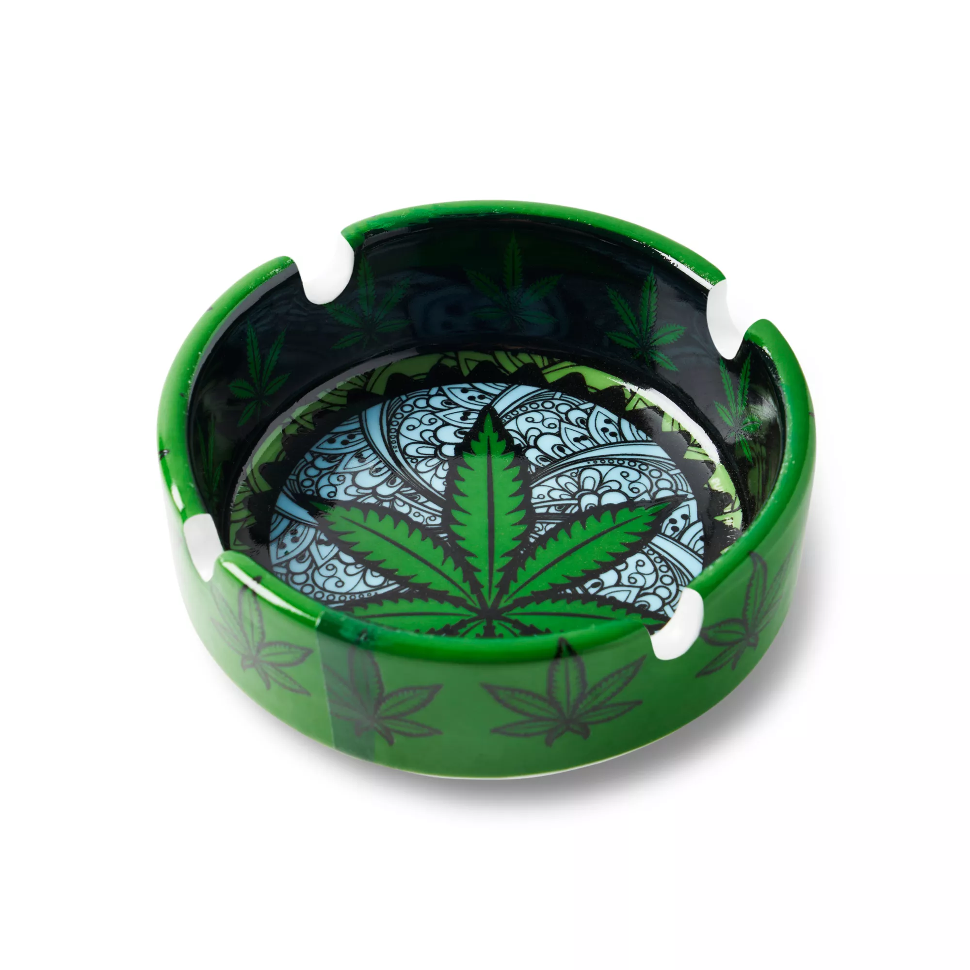 Green Weed Leaf Ashtray at Spencer's