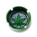 Green Weed Leaf Ashtray at Spencer's