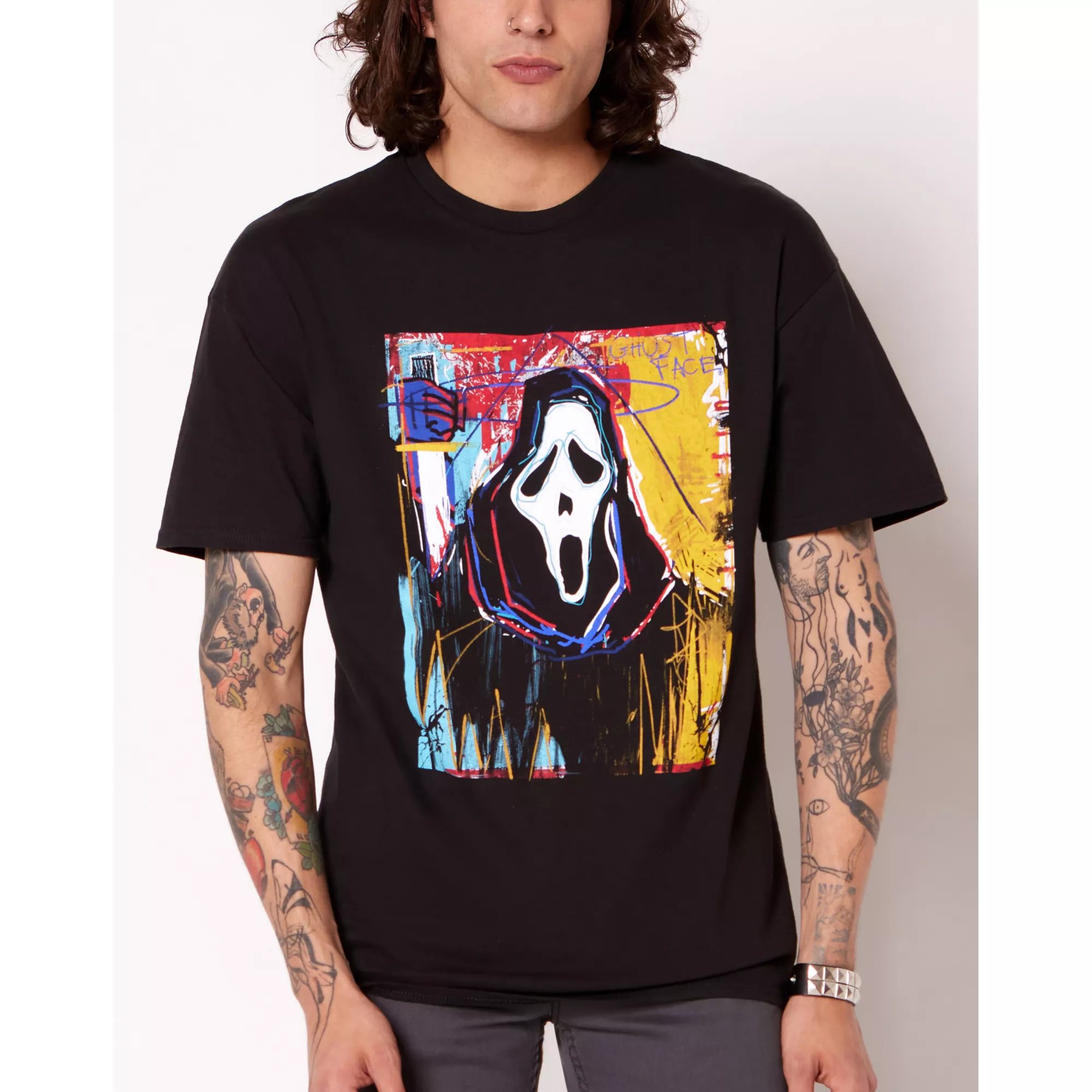Ghost Face Expression T Shirt at Spencer's