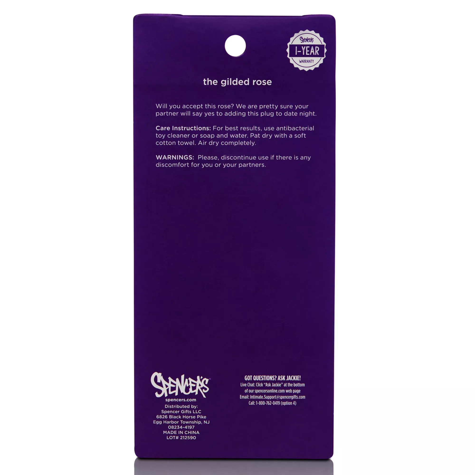 The Gilded Rose Butt Plug 3 Inch - Hott Love at Spencer's