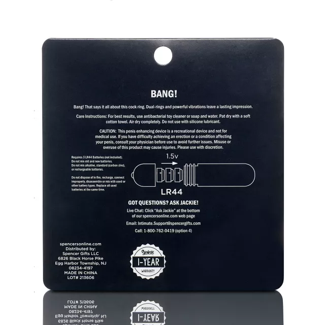 Bang Dual Vibrating Cock Ring - Arouz'd - Spencer's