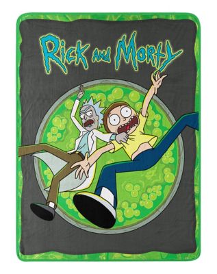 Space Zoom Rick and Morty Fleece Blanket Spencer s