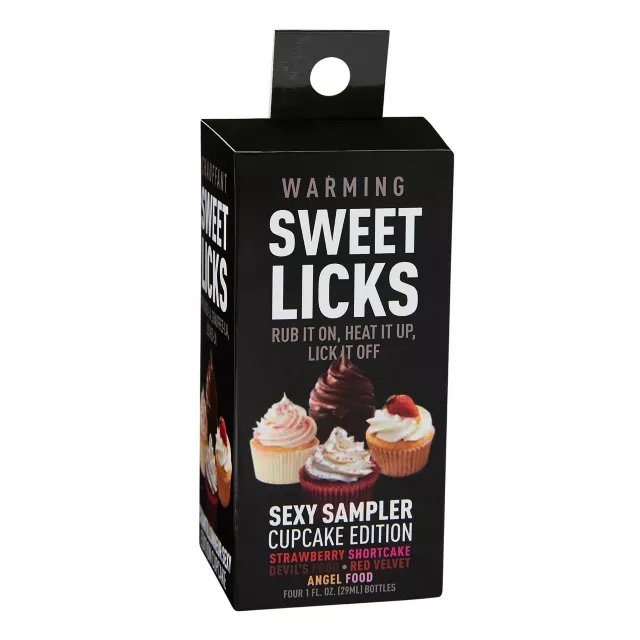 Warming Cupcake Flavored Glide 4 Pack 1 oz. - Sweet Licks at Spencer's