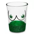 Weed Leaf Boobies Shot Glass - 1.5 oz. at Spencer's