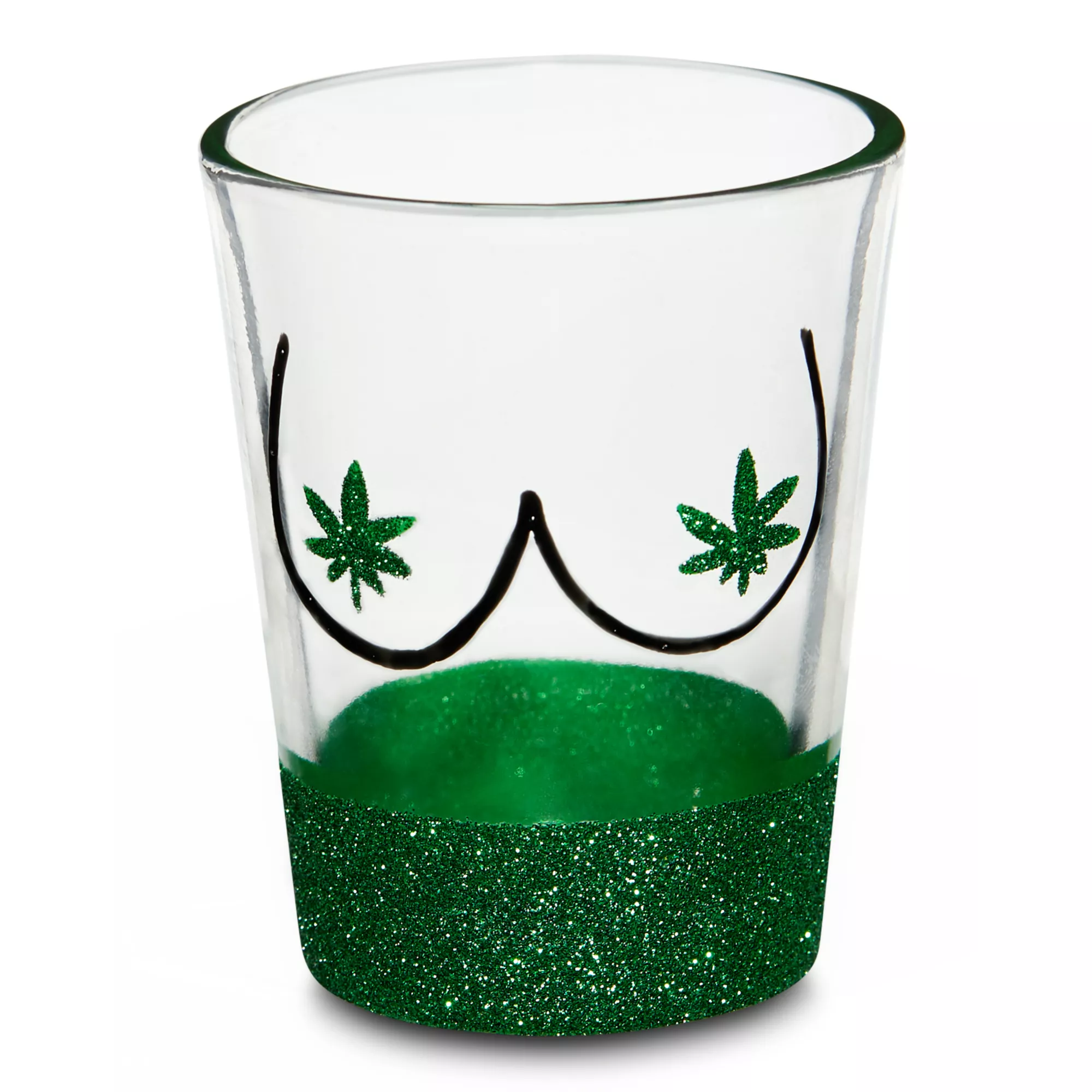 Weed Leaf Boobies Shot Glass - 1.5 oz. at Spencer's