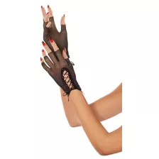 Black Lace Fishnet Gloves at Spencer's