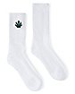 Weed Leaf Icon Athletic Crew Socks