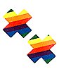 Pride Rainbow Glitter X Nipple Pasties
