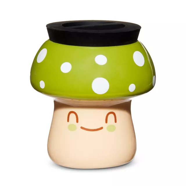 Green Smiling Mushroom Stash Jar - 3 oz. at Spencer's