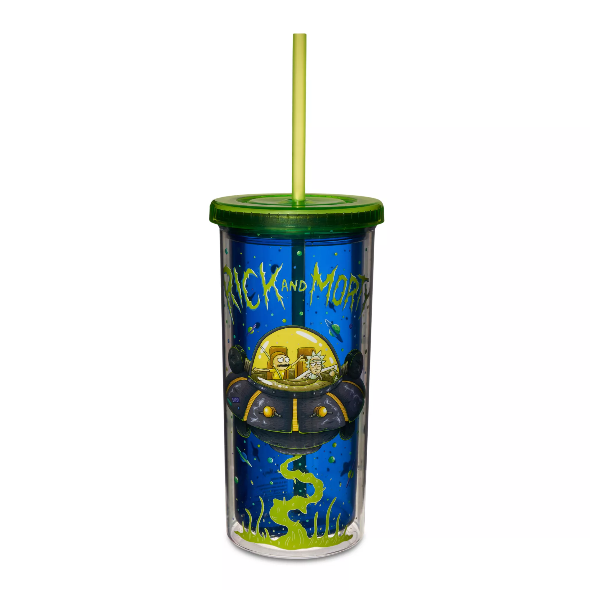 Spaceship Rick and Morty Cup with Straw - 29 oz. at Spencer's