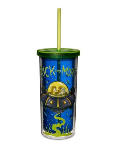 Spaceship Rick and Morty Cup with Straw - 29 oz