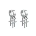 Cross Cluster Dangle Huggie Hoop Earrings - 18 Gauge at Spencer's