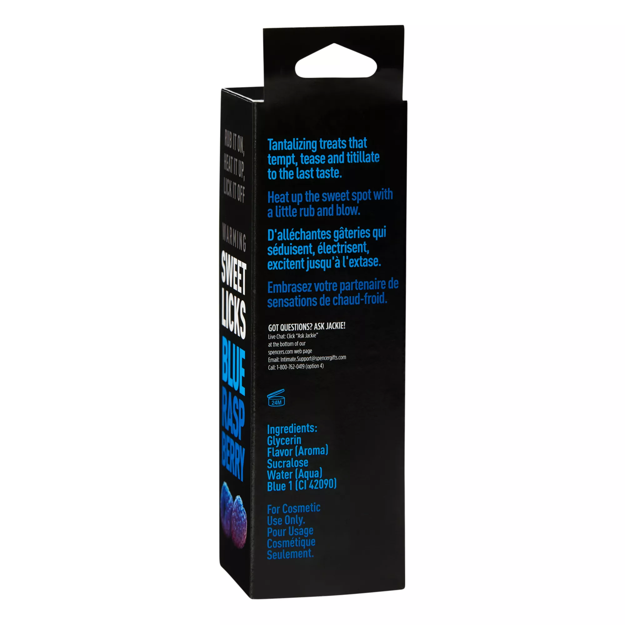 Warming Blue Raspberry Flavored Glide 2 oz. - Sweet Licks