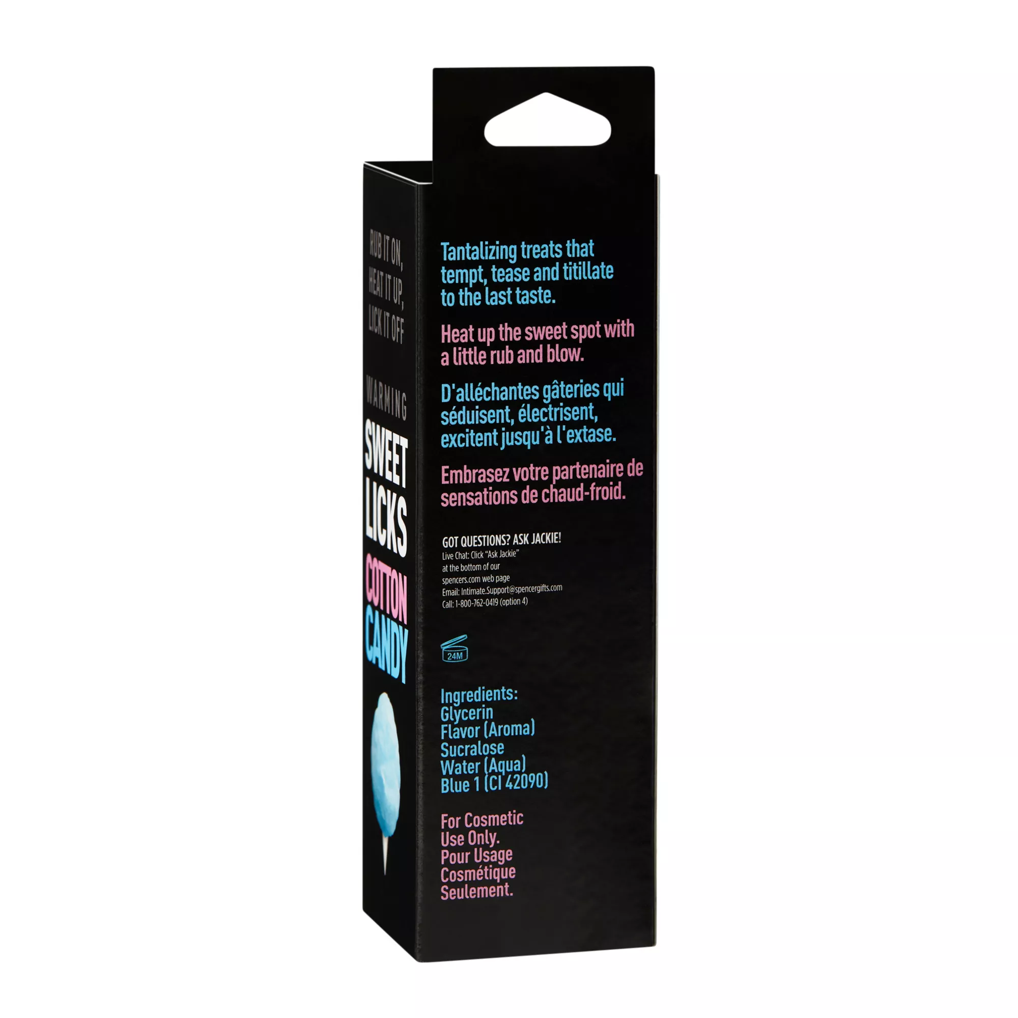 Warming Cotton Candy Flavored Glide 2 oz. - Sweet Licks at Spencer's
