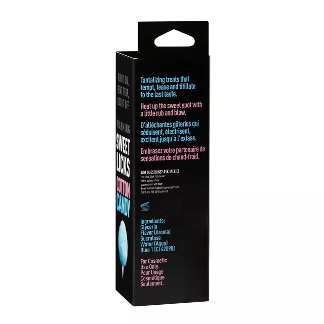 Warming Cotton Candy Flavored Glide 2 oz. - Sweet Licks at Spencer's