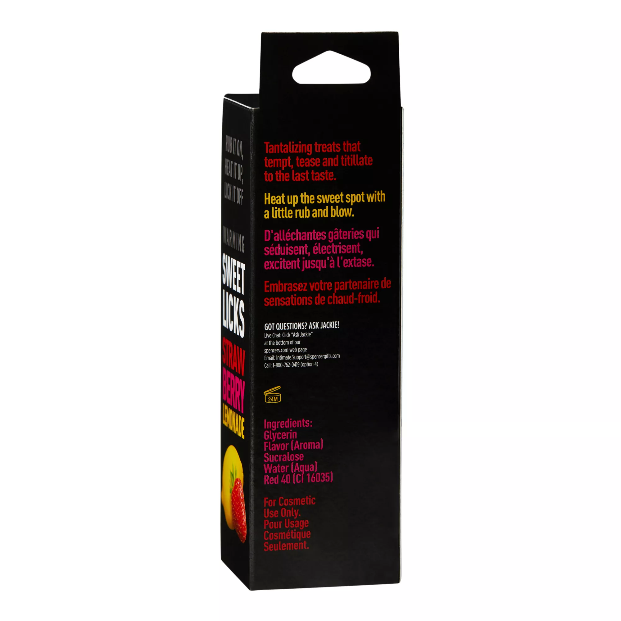 Warming Strawberry Lemonade Flavored Glide 2 oz. - Sweet Licks at Spencer's