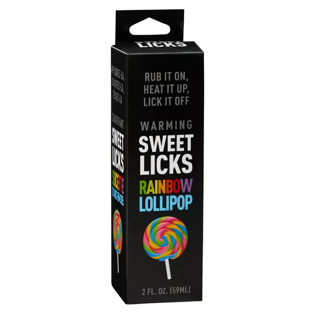 Warming Rainbow Lollipop Flavored Glide 2 oz. - Sweet Licks at Spencer's