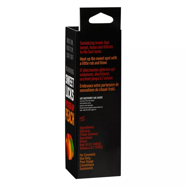 Warming Peach Flavored Glide 2 oz. - Sweet Licks at Spencer's