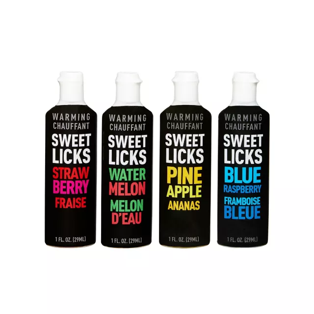 Warming Fruit Flavored Glide Sweet Licks 4 Pack - 1 oz. at Spencer's
