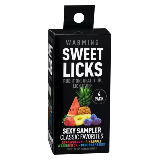 Warming Fruit Flavored Glide Sweet Licks 4 Pack - 1 oz. at Spencer's
