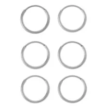 Multi-Pack Silvertone Endless Hoop Earrings 6 Pack - 20 Gauge at Spencer's