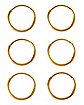 Multi-Pack Goldtone Endless Hoop Earrings 6 Pack - 20 Gauge
