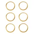 Multi-Pack Goldtone Endless Hoop Earrings 6 Pack - 20 Gauge at Spencer's